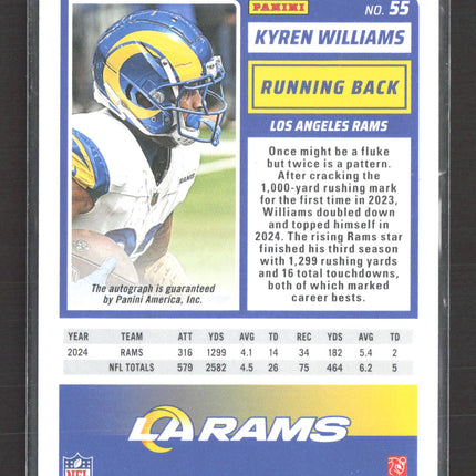 2025 Panini Score Kyren Williams #55 Green Auto