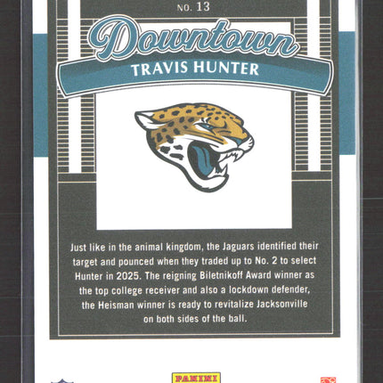 2025 Panini Donruss Downtown Travis Hunter #13 RC