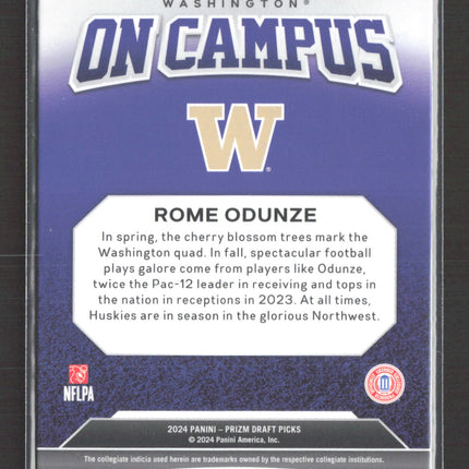 2024 Panini Prizm Draft Picks On Campus Rome Odunze #OC-ROE RC