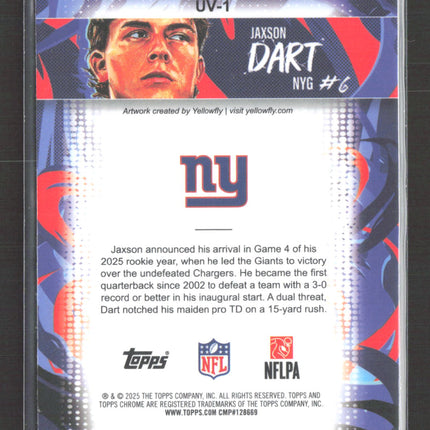 2025 Topps Chrome Ultra violet Jaxson Dart #UV-1 RC