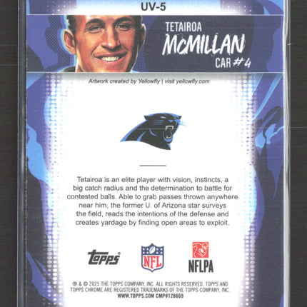 2025 Topps Chrome Ultra Violet Ray Tetairoa McMillan #UV-5
