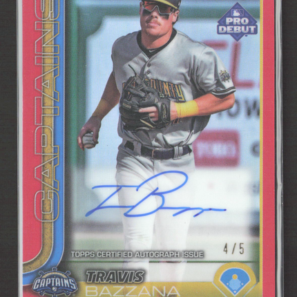 2024 Topps Chrome Pro Debut Travis Bazzana #PDC-100 Red Refractor /5 Auto