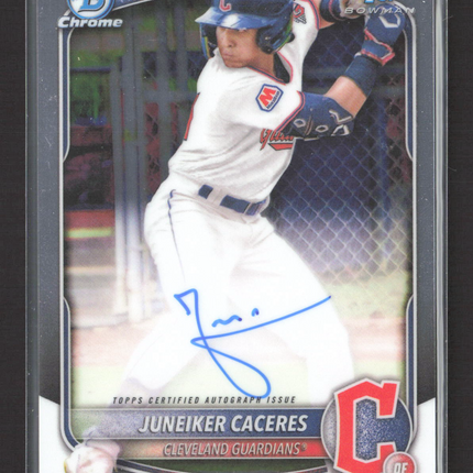 2024 Bowman Chrome Juneiker Caceres #CPA-JUC 1st Bowman Auto