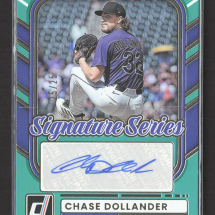 2026 Panini Donruss Signature Series Chase Dollander #SS-CD 25/25 Auto