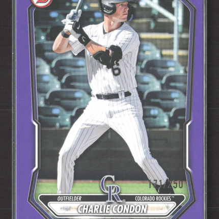 2026 Bowman Charlie Condon #BP-46 Purple /250