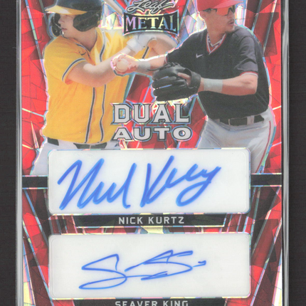 2024 Leaf Metal Seaver King Nick Kurtz #DA-21 Red Dual Auto 9/10 Auto