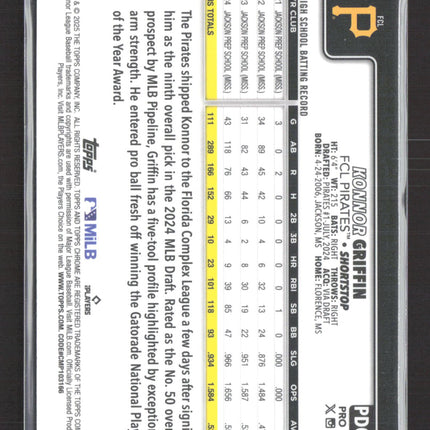 2025 Topps Chrome Pro Debut Konnor Griffin #PDC-32