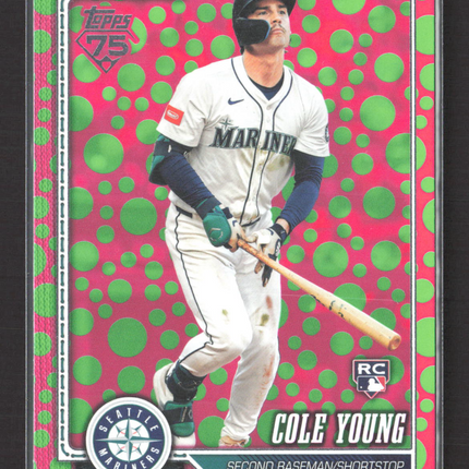 2026 Topps Series One Cole Young #129 Pink Green Dots RC