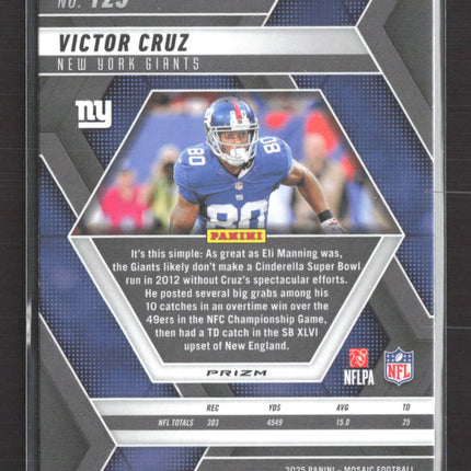 2025 Panini Prizm Mosaic Victor Cruz #123 Genesis