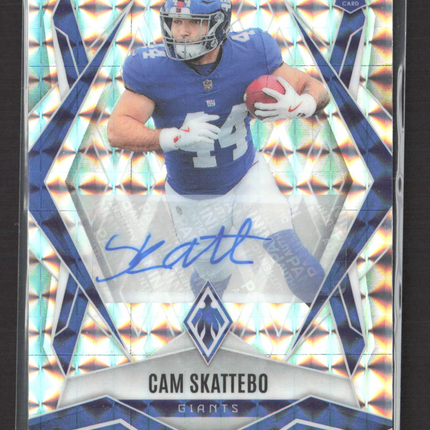 2025 Panini Phoenix Football Cam Skattebo #168 RC Auto Silver