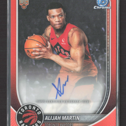 2025 Topps Bowman Chrome Alijah Martin #BCA-AM Orange 07/25 RC Auto