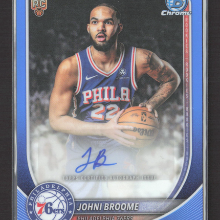 2025 Topps Bowman Chrome Johni Broome #BCA-JO Blue 077/150 Auto