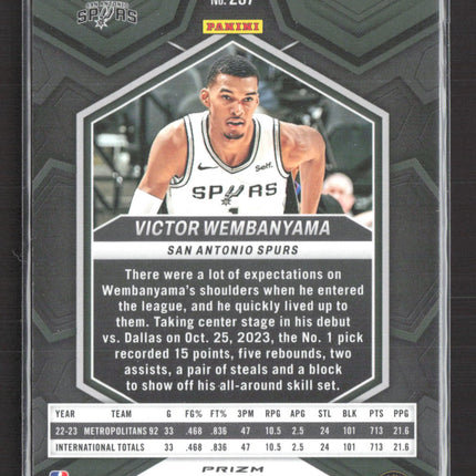 2023 Panini Mosaic Prizm Victor Wembanyama #257 Green RC