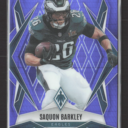 2025 Panini Phoenix Football Saquon Barkley #77 Purple 140/249