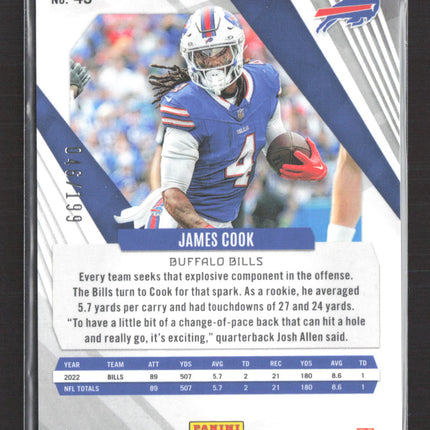 2023 Panini Phoenix Football James Cook #43 Red 046/199