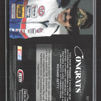 2012 Press Pass Redline Rookie Year Richard Petty /50 Firesuit Sheet Metal Auto
