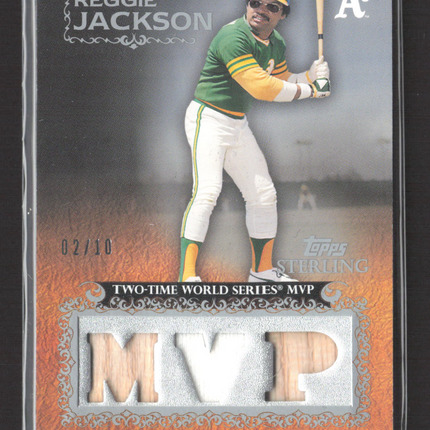 2009 Topps Sterling Reggie Jackson #3CCR-21 02/10 Bat Relic Jersey