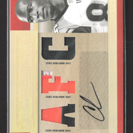 2001 Donruss Playoff Timeline Chad Johnson #T-CJ 03/10 Patch Auto