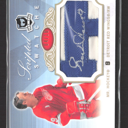2007 UD The Cup Scripted Swatches Gordie Howe #SS-GH 04/10 Letter Patch Auto