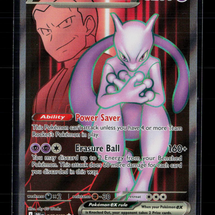 Pokemon 2025 Journey Together Team Rocket's Mewtwo EX SAR #213/182
