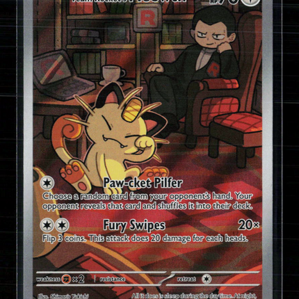 Pokemon 2025 Scarlet & Violet Journey Together Team Rocket's Meowth #203/182