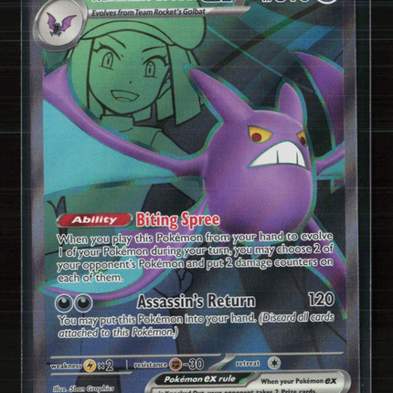 Pokemon 2025 Destined Rivals Team Rocket's Crobat EX SAR #217/182