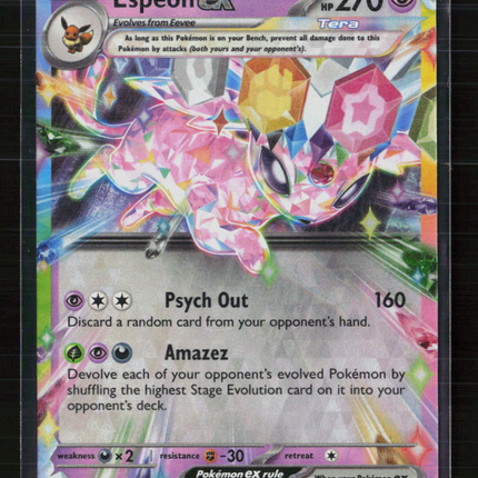 Pokemon 2025 Scarlet & Violet Prismatic Evolutions Espeon EX RR #34/131