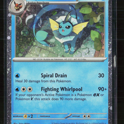 Pokemon 2023 Scarlet & Violet Vaporeon #SVP EN 168 Cosmos