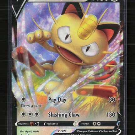 Pokemon 2020 Sword & Shield Meowth V FA #SWSH004