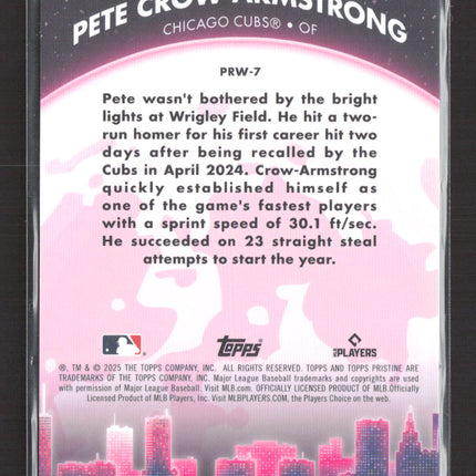 2025 Topps Pristine Pete Crow-Armstrong #PRW-7 Prowlers