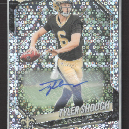 2025 Panini Prizm Football Tyler Shough #327 Disco RC Auto