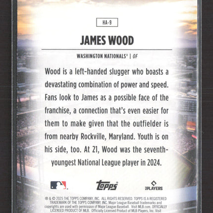 2025 Topps Home Field Advantage James Wood #HA-9 RC