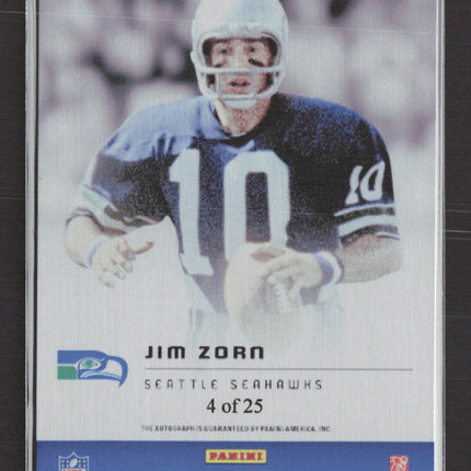 2018 Panini Elements Jim Zorn #SS-JZ Gold Auto /25