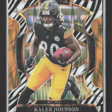 2026 Panini Select Prizm Concourse Kaleb Johnson #52 Zebra RC