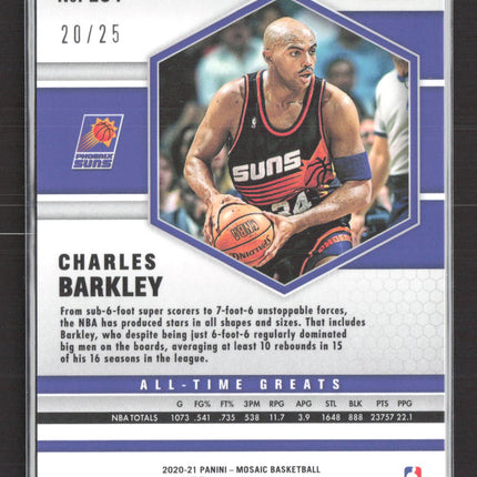 2021 Panini Mosaic Prizm Charles Barkley #281 Orange Fluorescent 20/25