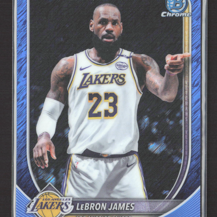 2025 Topps Bowman Chrome LeBron James #BCV-121 Blue Shimmer 081/150