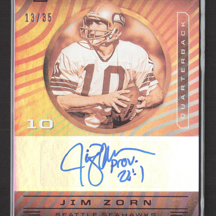 2020 Panini Illusions Pioneer Penmanship Jim Zorn #PP28 13/35 Auto