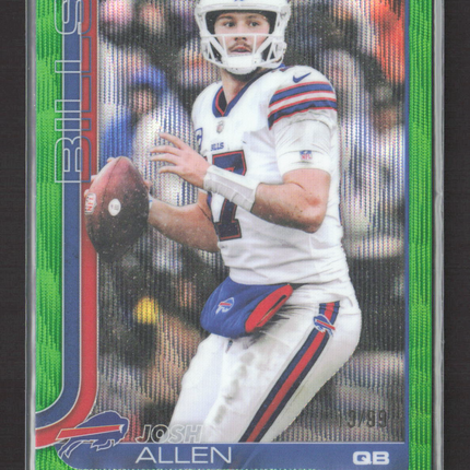 2025 Topps Chrome Josh Allen #34 Green Wave 9/99