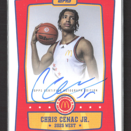 2025 Topps Chrome McDonald's All American Chris Cenac Jr. #EA-CC Autograph Auto