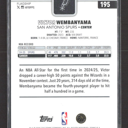 2025 Topps Flagship Victor Wembanyama #195 Gold Foil 14/50
