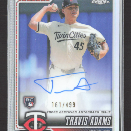 2026 Topps Chrome Travis Adams #RA-TA Refractor 161/499 RC Auto