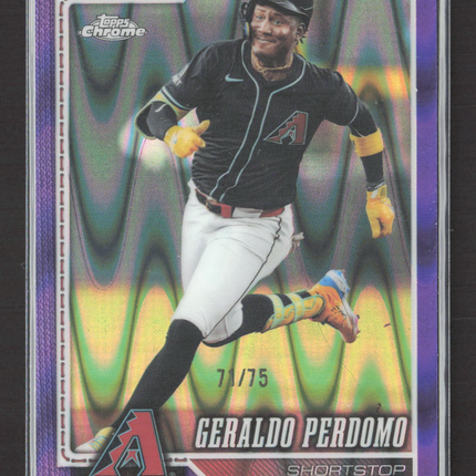 2026 Topps Chrome Geraldo Perdomo #228 Purple Wave Refractor /75
