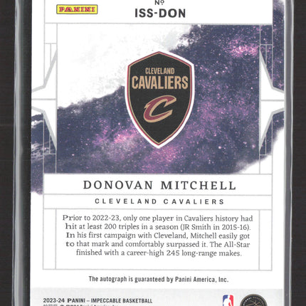 2024 Panini Impeccable Impeccable Stars Donovan Mitchell #ISS-DON 20/25 Auto