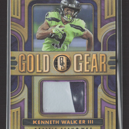 2023 Panini Gold Standard Gold Gear Kenneth Walker III #GG-KW Patch 09/24