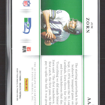 2017 Panini Majestic Astonishing Arms Jim Zorn #AAJZ Auto /25