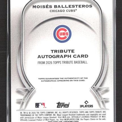 2026 Topps Tribute Moises Ballesteros #TA-MB Green 25/99 Auto