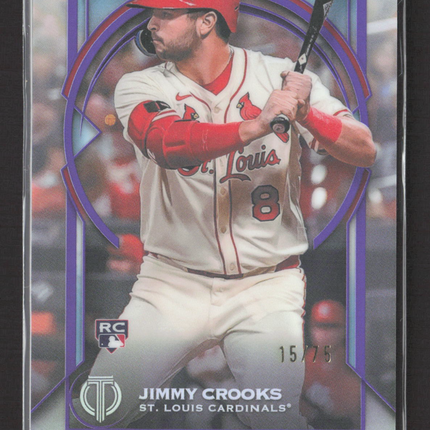2026 Topps Tribute Jimmy Crooks #24 Purple 15/75 RC