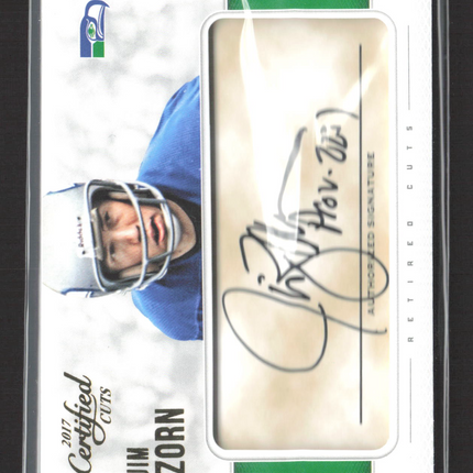 2017 Panini Certified Cuts Jim Zorn #RE-JZ Retired Cut Signature 11/25 Auto