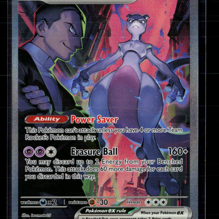 Pokemon 2025 Destined Rivals Team Rocket's Mewtwo EX SAR #231/182