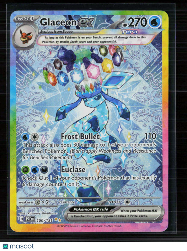 Pokemon 2025 Prismatic Evolutions Glaceon EX SAR #150/131